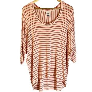 CAbi Tickled Tee Summer Stripe Pink Top